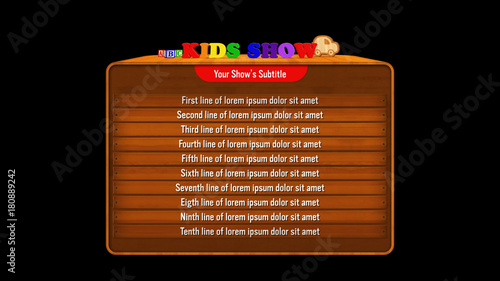 Kid's Playroom Information Overlay