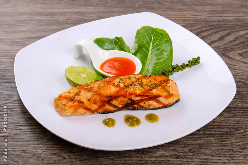 Grilled salmon Grilled salmon