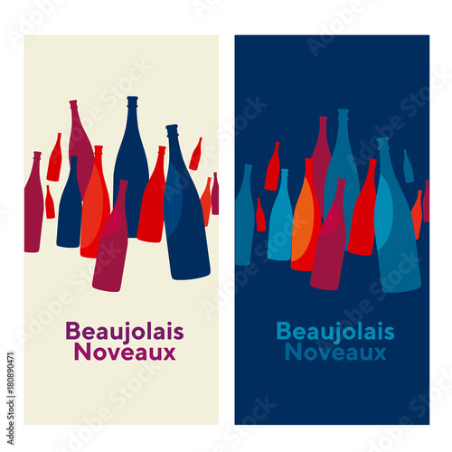 beaujolais nouveau concept abstract vector poster. vine idea illustration.