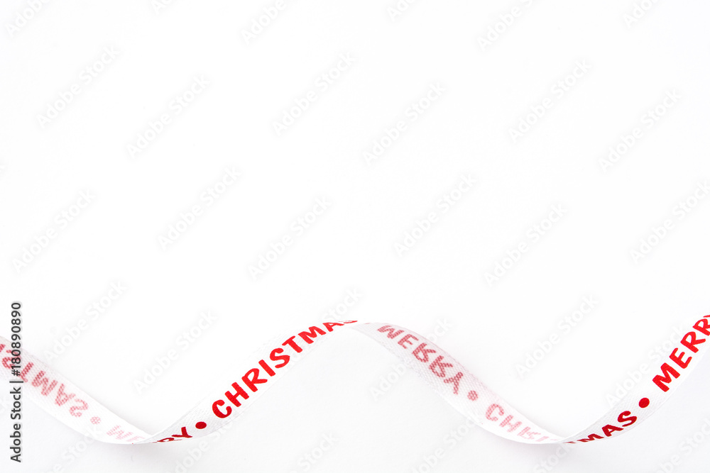 Fototapeta premium Christmas ribbon isolated on white background 