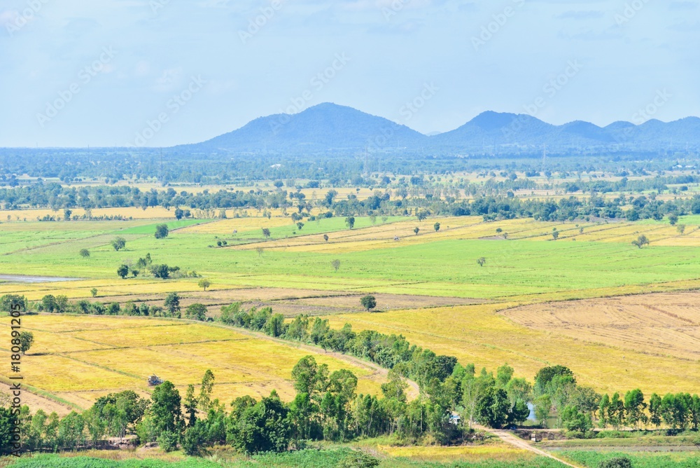 Vast Countryside Landscape in Northern Thailand