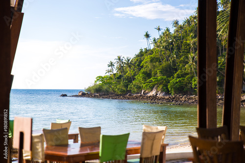 Wallpaper Mural Nice view with chairs at the beach Torontodigital.ca
