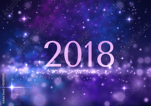 2018 New year background. Vector EPS10.