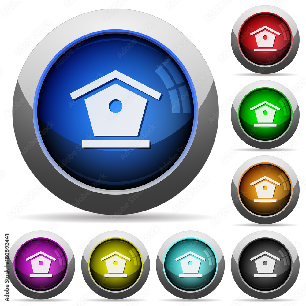 Bird feeder round glossy buttons Bird feeder round glossy buttons