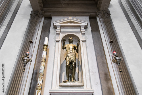 Altar inside the Duomo Nuovo or New Cathedral, largest Roman Catholic church in Brescia, Italy photo