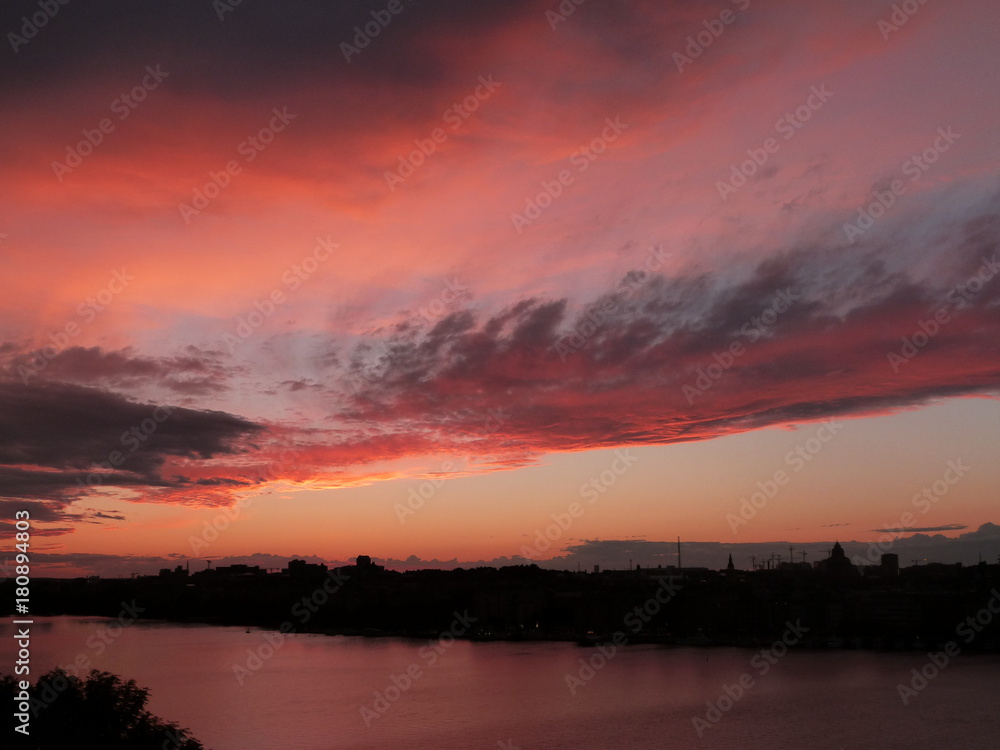 Fototapeta premium stockholm sunset