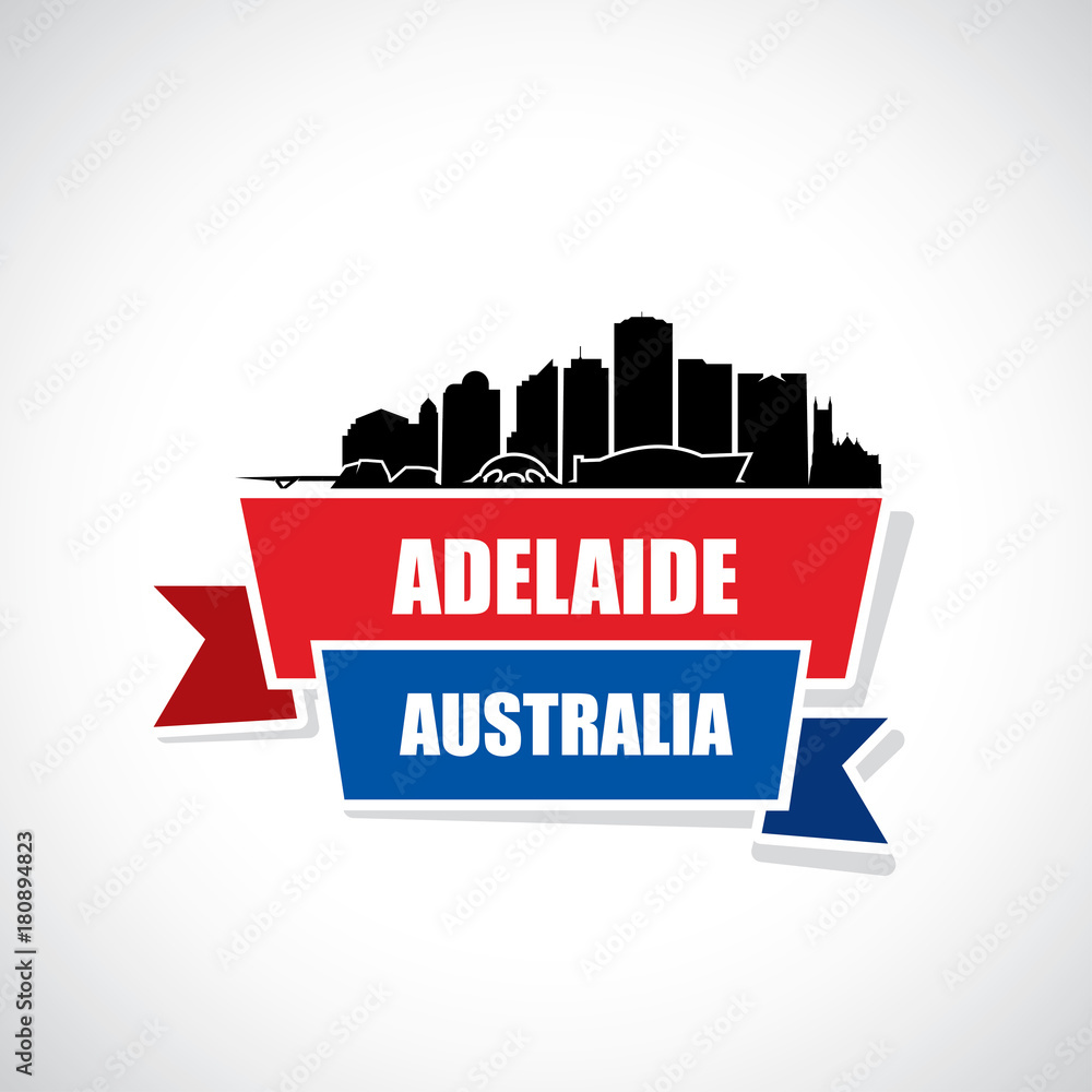 Adelaide skyline - Australia - ribbon banner