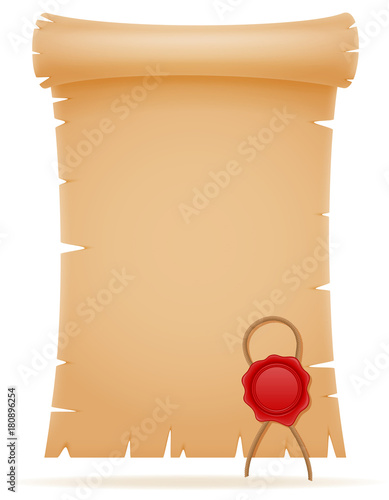 old paper scroll vector illustration