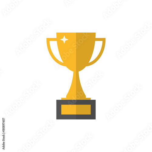 Gold trophy cup icon