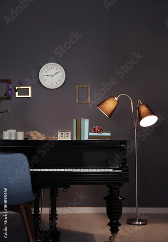 Modern room design with vin...