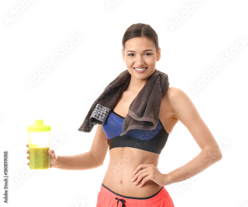 Beautiful young woman with ...