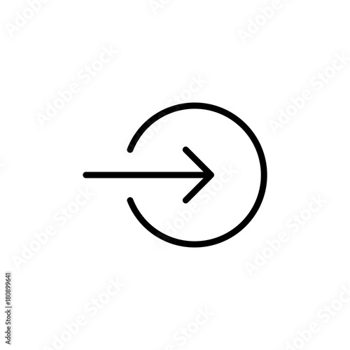 Premium login icon or logo in line style. 