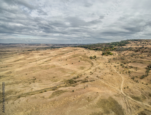 Stavropol region. Russia. Autumn landscape with Caucasian hills.