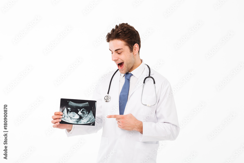 Portrait of a happy young male doctor with stethoscope Portrait of a happy young male doctor with stethoscope