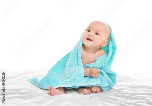 Cute little boy with towel ...