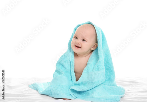 Cute little boy with towel ...
