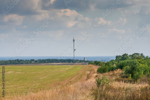 Plowed field after harvesting