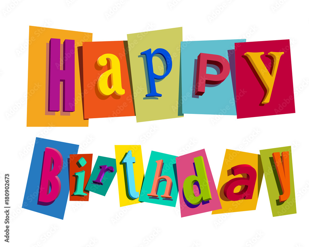 Fototapeta premium Happy Birthday greeting card