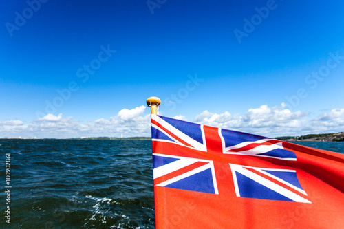 uk red ensign the british maritime flag flown from yacht