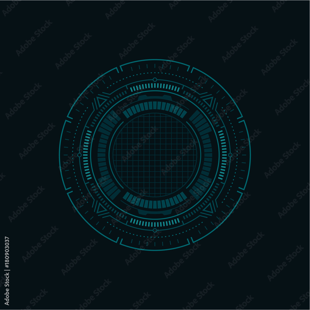 Naklejka premium Futuristic Infographic / Vector Sci-Fi Interface
