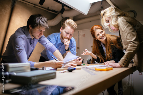 Group of creative designers brainstorming