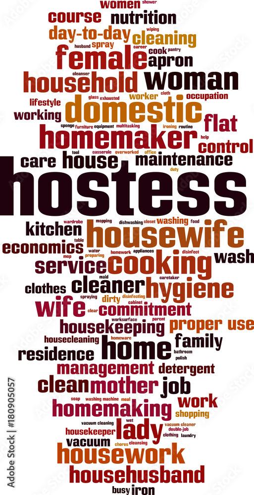 Obraz premium Hostess word cloud