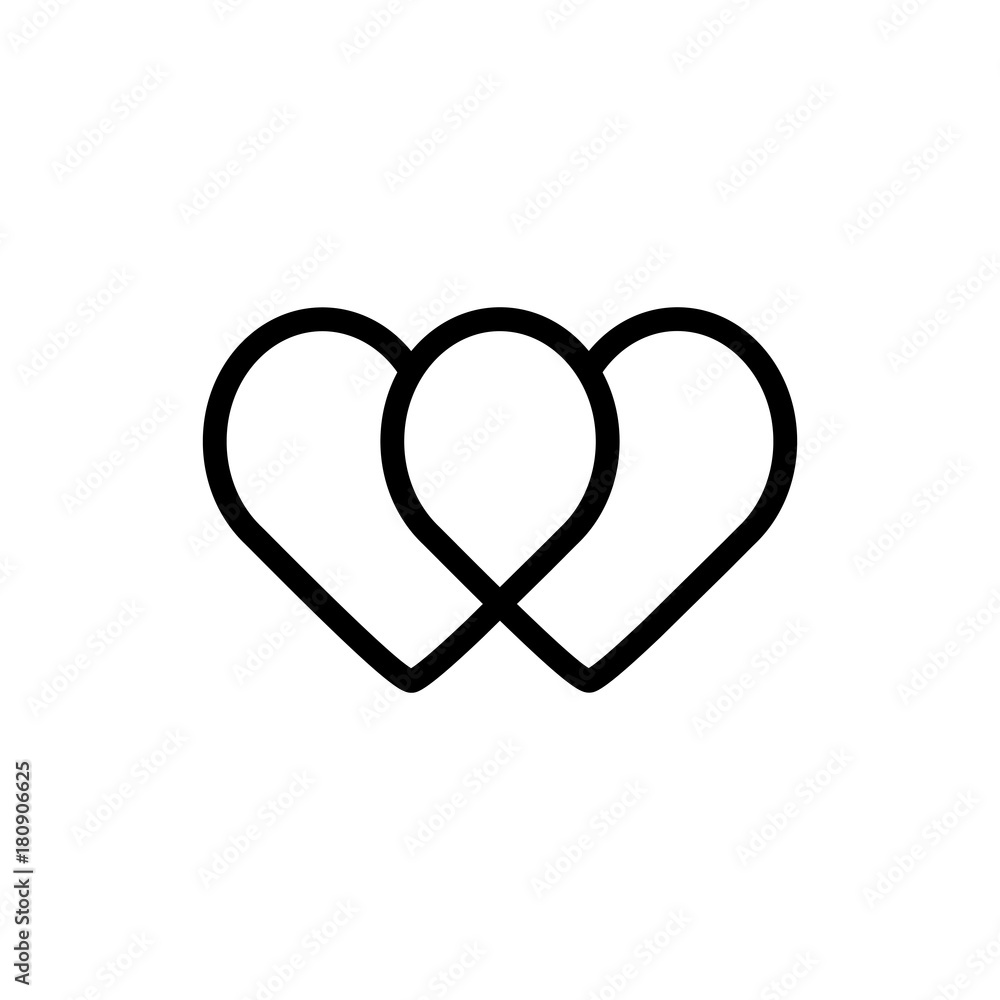 Fototapeta premium Heart flat icon