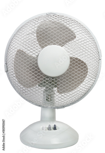 Electric Fan on White Background photo