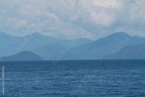 Koh Chang island blue sea mountain view wallpaper seascape