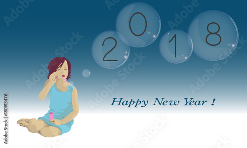 happy new year bubbles 2018