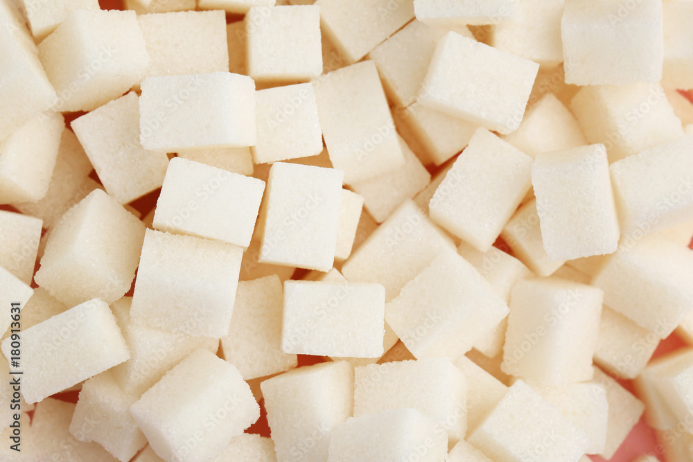 White sugar cubes background White sugar cubes background