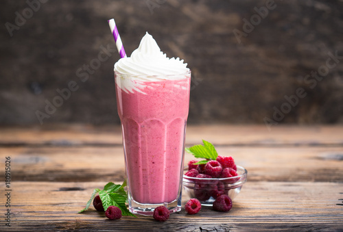 Raspberry milkshake