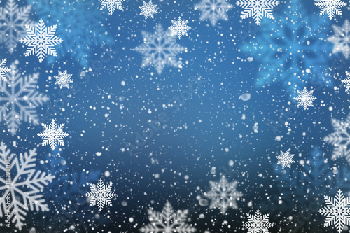 Christmas abstract background with snowflakes 