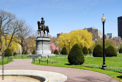 Boston Public Garden In Early Spring