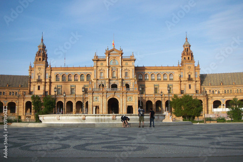 Plaza de Espana "Spain Square" and World Expo Pavillons, Sevilla, Andalusia, Spain 