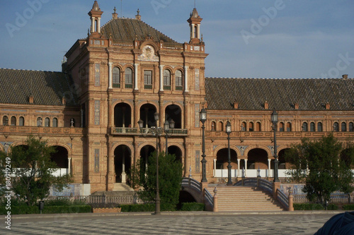 Plaza de Espana "Spain Square" and World Expo Pavillons, Sevilla, Andalusia, Spain 