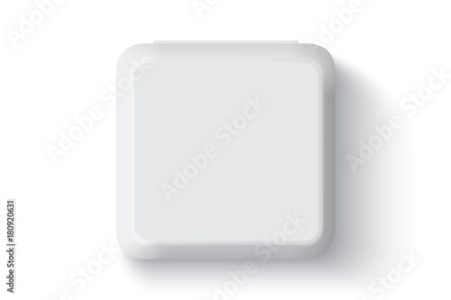 square box mock up vector template
