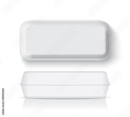 box tray mock up vector template