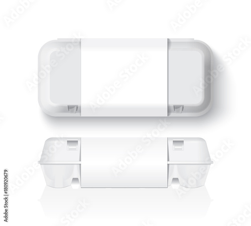 egg tray mock up vector template