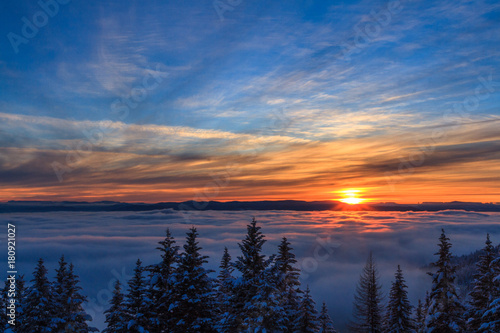 Winter Inversion Sunset