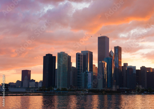 Chicago Illinois USA - View of downtown with skyline and modern buildings. © Giacomo