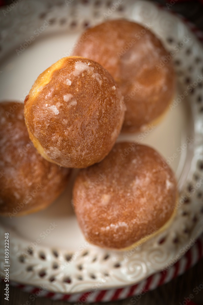 Small donuts with icing.