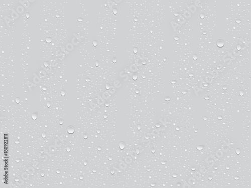transparent drop on a gray background