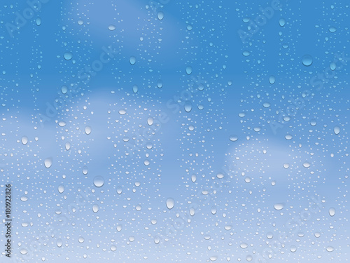 transparent drop on a window