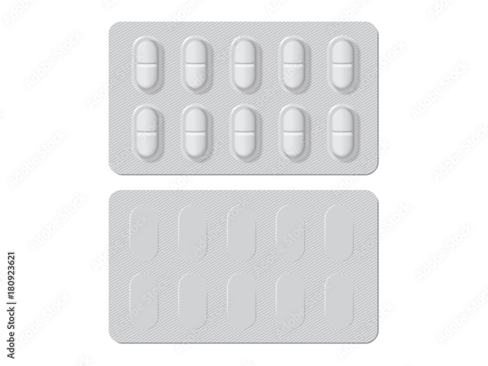 package with pills medicines mock up vector template package with pills medicines mock up vector template