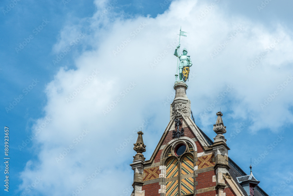 Amsterdam central railway station in Netherlands. Amsterdam central railway station in Netherlands.