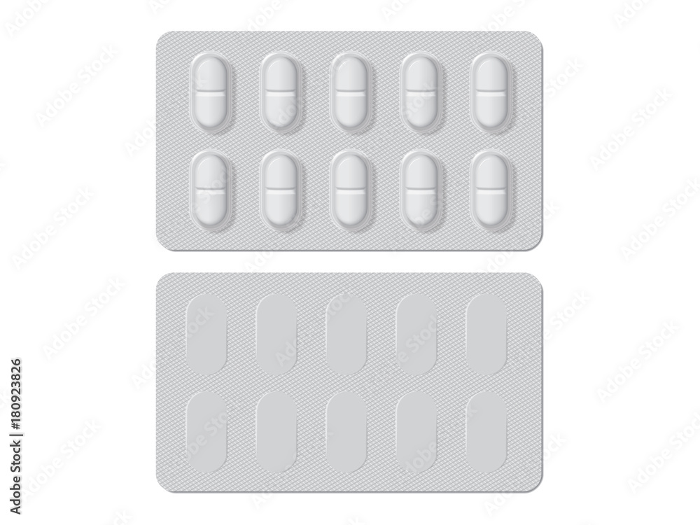 packs with different tablets medicines mock up vector template packs with different tablets medicines mock up vector template
