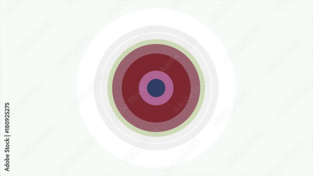 Animation konzentrischer Kreise in vielen Farben Animation konzentrischer Kreise in vielen Farben