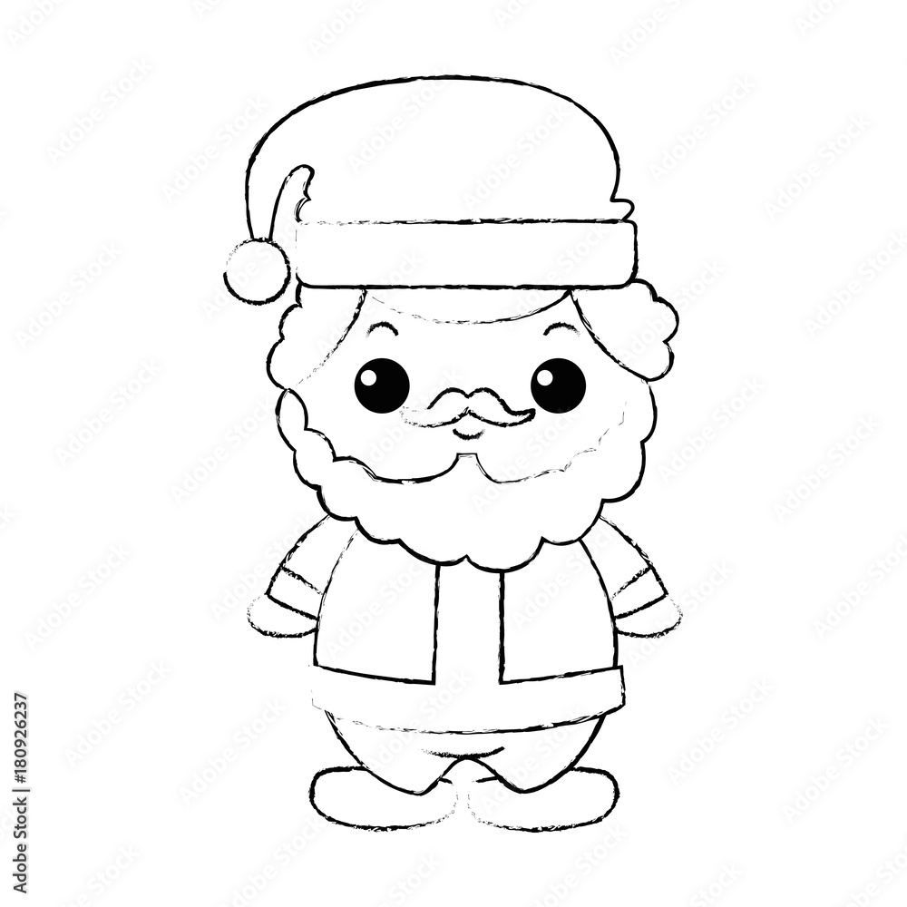 cute santa claus kawaii character
