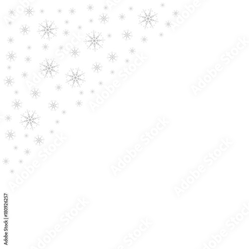 Festive frame with snowflakes on a white background. For posters  postcards  greeting for Christmas  new year.